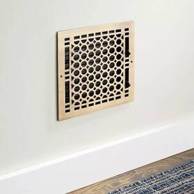 Sh551157ab Signature Hardware Honeycomb Brass Wall Register Antique 14 Inch X14