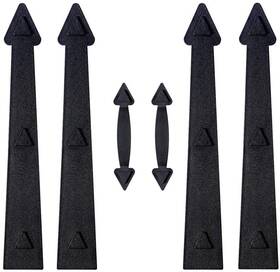 Skysen 313037140152 Magnetic Garage Door Decorative Faux Hinges Handles Accents Hardware Kit