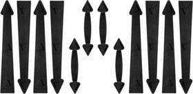 Skysen 445018474499 Magnetic Garage Door Decorative Faux Hinges Handles Accents Hardware Kit
