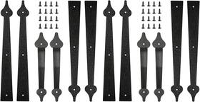 Skysen 445031273208 Steel Garage Door Decorative Hinges Handles Accents Hardware Kit Screw Mo
