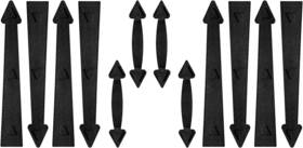 Skysen 445042122137 Magnetic Garage Door Decorative Faux Hinges Handles Accents Hardware Kit