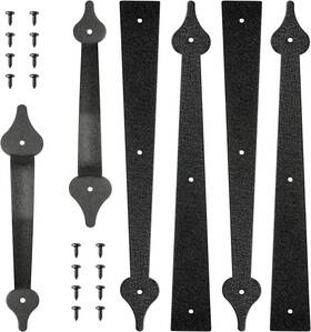 Skysen 744110097184 Steel Garage Door Decorative Hinges Handles Accents Hardware Kit Screw Mo