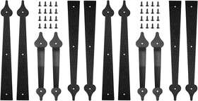 Skysen 744759916365 Steel Garage Door Decorative Hinges Handles Accents Hardware Kit Screw