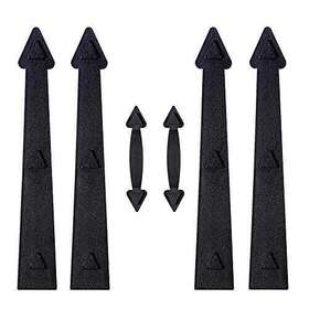 Skysen 747742467431 Magnetic Garage Door Decorative Faux Hinges Handles Accents Hardware Kit Blac
