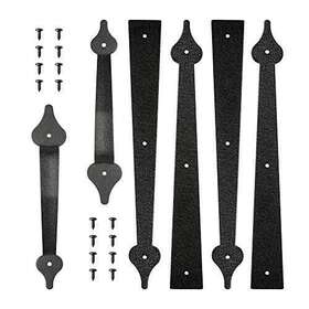 Skysen 747742467783 Steel Garage Door Decorative Hinges Handles Accents Hardware Kit Screw Mount