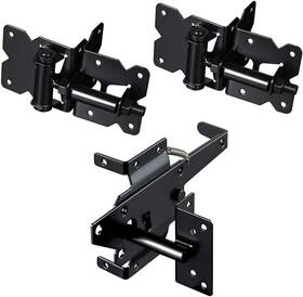 Skysen 795853111828 Carbon Steel Self Closing Vinyl Fence Single Gate Hinge And Latch Hardware Ki