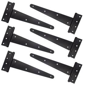Sjhy12-002 Skyzntn 12 Inch T-strap Gate Hinges Shed Barn Door Heavy Duty Black Tee Hing