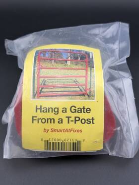 Smartatfixes 863129000210 T-post Gate Hinge Pins Hang A From T Post W 1/2 Inch 5/8 Or 3/4 Eye