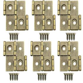 Sopepoyie 742004388967 Retro Style Folding Screen Hinges Double Acting 46x55mm Bronze Tone 6 Pack