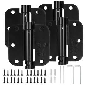 B0dpmlq18d Sophia 4 Pack Self-closing Door Hinge 3.5 Inch Rounded 5/8 Radius Spring Loaded