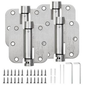 Dkhy77sn4p Sophia 4 Pack Self-closing Door Hinge 3.5 Inch Rounded 5/8 Radius Spring Loaded H