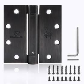 Sorgmach 744110248302 Self-closing Door Hinges 4-1/2 Inch Oil Rubbed Bronze Adjustable Spring Hinge Set