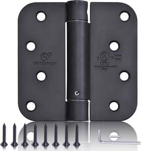 Clearance-ho-dblsprh-us32d-4 Sorgmach Self Closing Door Hinge 4 Inch Matte Black Auto Close Adjustable X Inc