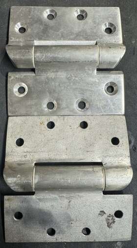 4.5fm-32d Southern Folger Full Mortise Detention Prison And Hospital Ss Hinges Pair