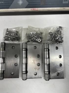 Stanley 033923053952 Ball Bearing Hinges 4 Inch 3-pack Satin Nickel