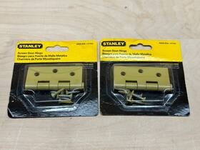 S838-839 Stanley 033923838832 2pack 3-1/2 Inch Screen Door Hinge And Hardware S838-839/v1751 Bakenamel Brass