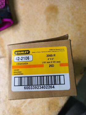 2060r-4x4-us26 Stanley #2060r-4 Inch Spring Hinge- 26d Finish- Set Of 2 Hinges