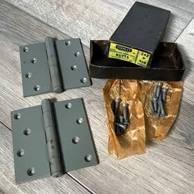 242-p Stanley 242 P 4x4 Steel Bonderized Gray Butt Hinges One Pair Made In Usa