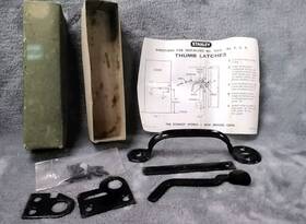 4260-01-9902-601 Stanley Vintage Ornamental Gate Thumb Latch Steel Black Coated 1260 # 2 Usa Box