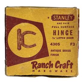 4305-f3 Stanley Vintage 2 Pair Ranch Craft Hardware Horseshoe Hinges 4305 Usa 1950s