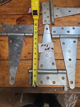 4573239 Stanley T Strap Hinges 3pc 12in And 1 Pc 10in Lot Total 4
