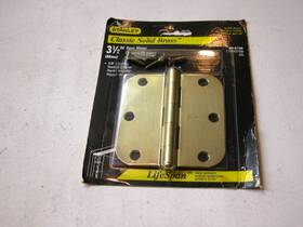 80-0130 Stanley Classic Solid Brass 3 1/2 Inch Door Hinge