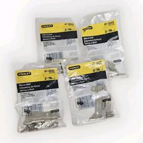 81-3225 Stanley 3 Inch Barrel Bolt - Sliding Lock For Door 4 Pack Sp1078 New Sealed