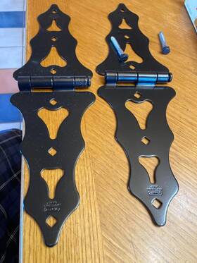 Stanley Hardware 033923404099 Pair Of 8 Inch Hd Ornamental Strap Hinge Barn Shed