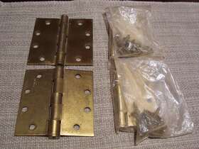 S051-405 Stanley Lot Of 4 Hardware Heavy Duty Satin Brass 1/2 X Inch Door Hinges