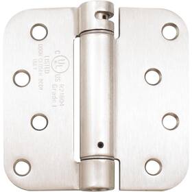 S4058sp-15 Stone Harbor Hardware Self Closing Door Hinge 4 Inches 5/8 Radius Corner Satin Nickel By
