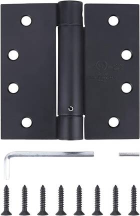 Stylever 810662031461 3 Pack - 4 Inch X4 Residential Black Finish Reversible Self Closing Door Hinges