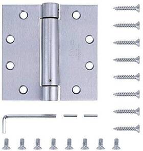 Stylever 810662035704 2 Pack - 4.5 Inch X4.5 Stainless Steel Self Closing Reversible Door Hinge Heavy