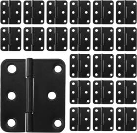 Ekis1709s001 Suiwotin 24pcs 1.5x1.3 Inch Black Butt Hinges For Cabinets And Small Furniture