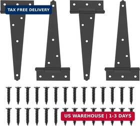 Sumbin 799257224115 8 Inch Black T-strap Shed Hinges Heavy Duty Gate Strap For Barn Door Sh