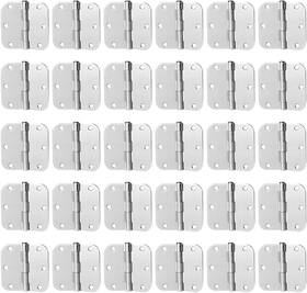 S01141330bh Suntai 30 Pack Satin Nickel Door Hinges 3.5 Inch Brushed Rounded 5/8 Rad
