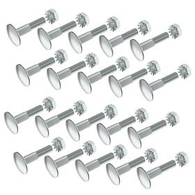 Sxkxm 313044767731 20pcs Box Truck Roll Up Door Parts 1-1/4 Inch Carriage Bolt And Hex Nut Compatible Wi