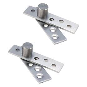 Sydien 604213499714 2sets Silver Stainless Steel 270 Degree Door Pivot Hinges 74x18x3mm