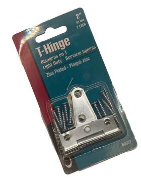 346987 T-hinge T- Hinges Light Duty - Zinc Plated 2ftft 51mm 2 Each 60937
