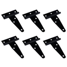 T Tulead 745678692354 Iron T-strap Shutter Hinge Shed Barn Straps Gate Black Hinges Light Duty Door