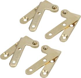 Add03714 T Tulead 4pcs Door Pivot Hinges L-shape Hidden Copper Hinge Gold