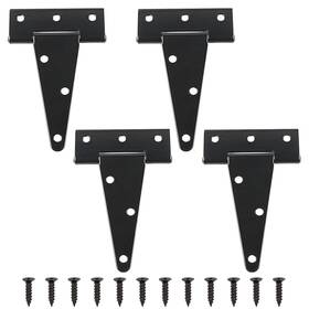 Tambee 608754218131 Shed Door Hinges T-strap Barn Black Tee Hinge For Wooden Fences Y