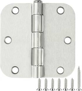 8r-sn-30-3 Tdchinges 30 Pack Rounded Satin Door Hinges Brushed Nickel 3.5 Inch Interior 3 1/2 5/