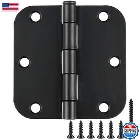 Tdchinges B0b51brvvf 30 Pack Rounded Matte Black Door Hinges 3.5 Inch 5/8 Radius Interior
