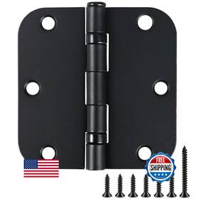 B0dpktp1b3 Tdchinges 42-pack Matte Black 3.5 Inch 5/8 Radius Ball Bearing Door Hinges Smooth Quiet