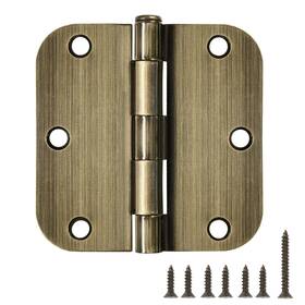 Tc1-35-5 Tdchinges Tc1-35-5/8r-ab-6 Door Hinges 6 Pack 5 Inch Antique Brass Black Interior Rounded Radius Standard