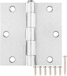 Tc2-35-sq-sn-12 Tdchinges Brushed Nickel Door Hinges 3.5 Inch X Square 12 Pack For Interior Doors