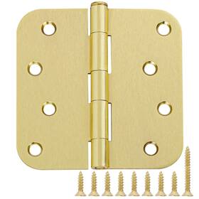 Tdc-22-rh4-5 Tdchinges Tdc-22-rh4-5/8r-sb12 12 Pack 4 Inch X Door Hinges Brass Hardware Gold Exterior Hinge 8 Hole