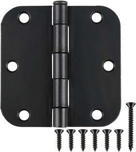 Tdc-rh35-5 Tdchinges Tdc-rh35-5/8r-bk42 Matte Black Door Hinges Radius Rounded Interior Table Closet Big Pack Of 42 New