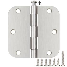 Tdc-rh35-5 Tdchinges Tdc-rh35-5/8r-sn12 12 Pack Interior 3.5 Brushed Nickel Door Hinges For Doors 3 1/2 Inch Rounded