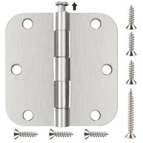 Tdc-rh35-5 Tdchinges Tdc-rh35-5/8r21-sn42 42 Pack 3 1/2 Inch Door Hinges Brushed Nickel 3.5 Interior Rounded 5/8 Radi